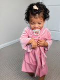 Toddler Pink Velour Robe