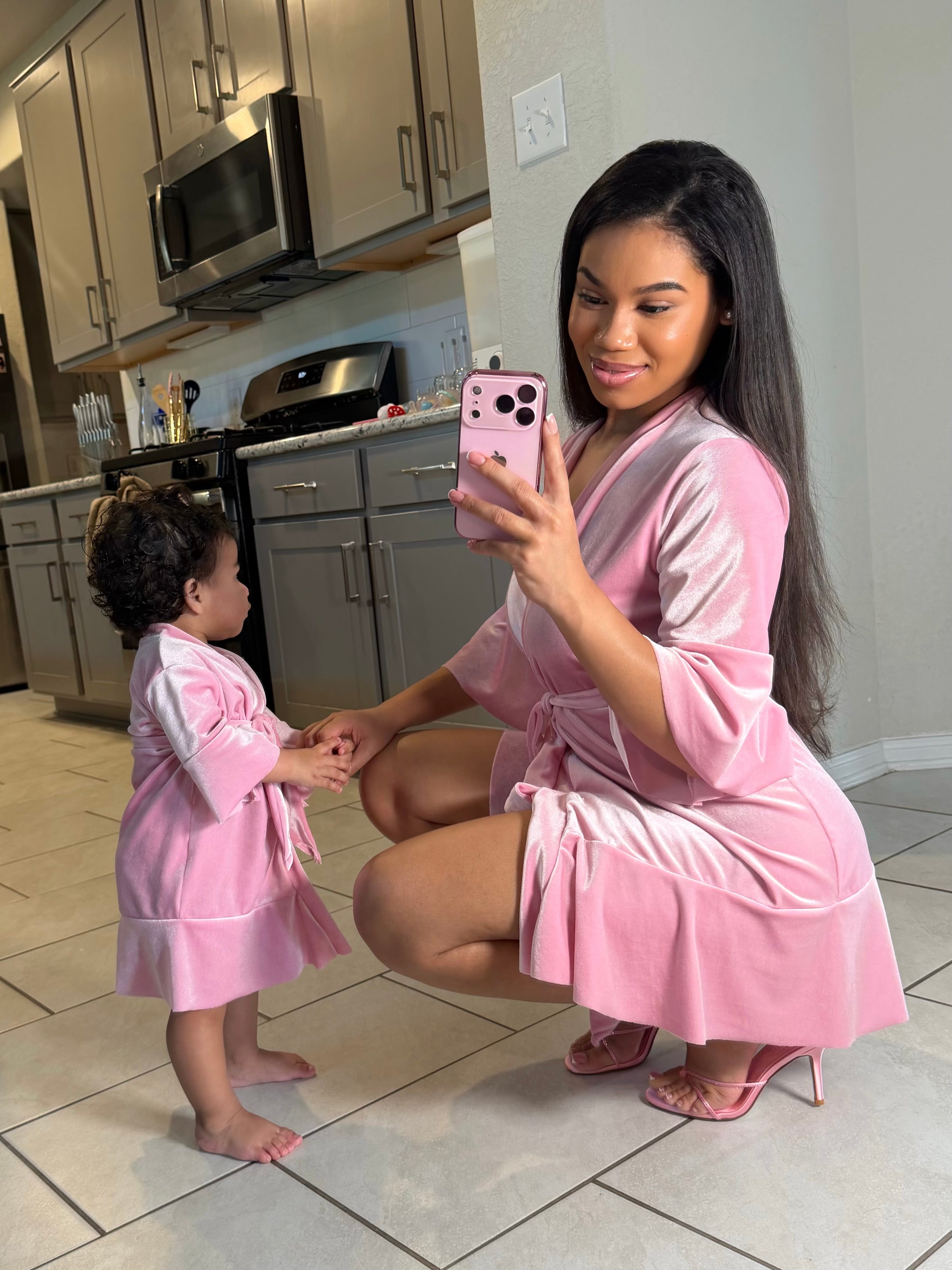 Mommy & Baby Velour Bundle Set
